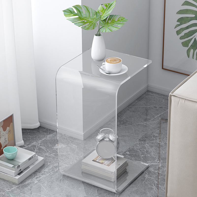 C-Shape Sofa Side Accent Table Plastic Contemporary Side Table