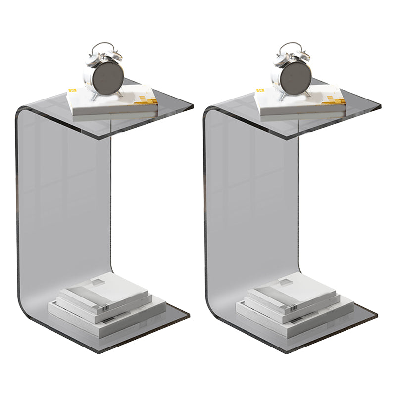 C-Shape Sofa Side Accent Table Plastic Contemporary Side Table