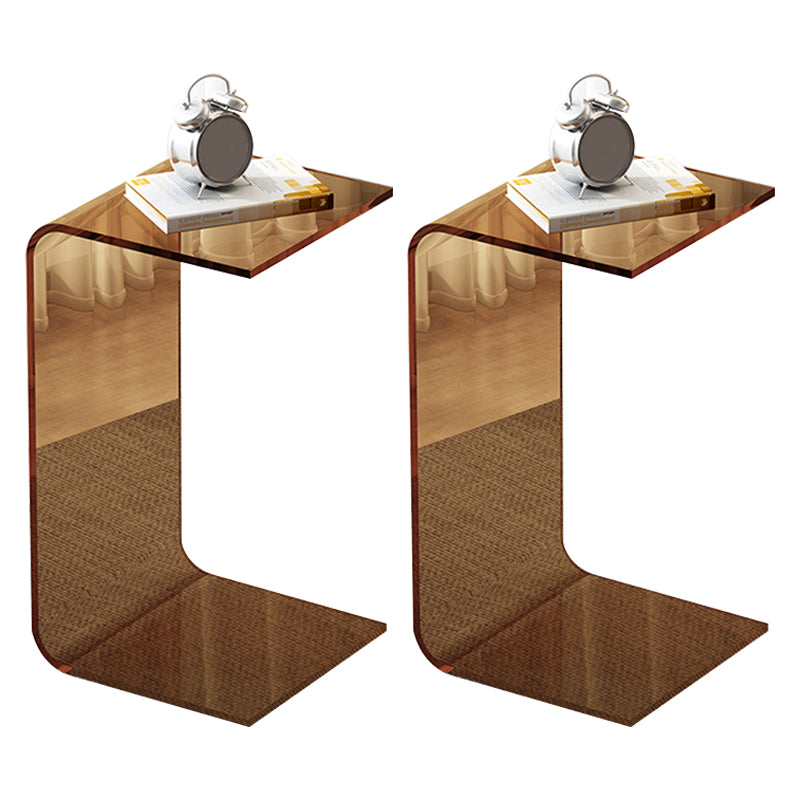 C-Shape Sofa Side Accent Table Plastic Contemporary Side Table