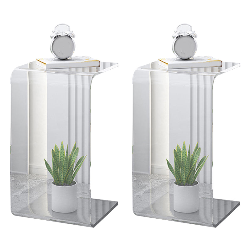 C-Shape Sofa Side Accent Table Plastic Contemporary Side Table