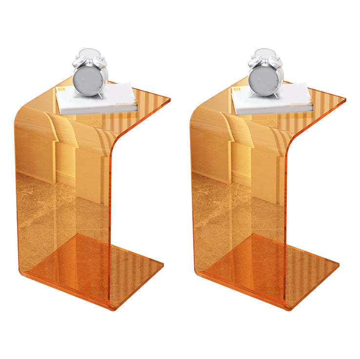 C-Shape Sofa Side Accent Table Plastic Contemporary Side Table