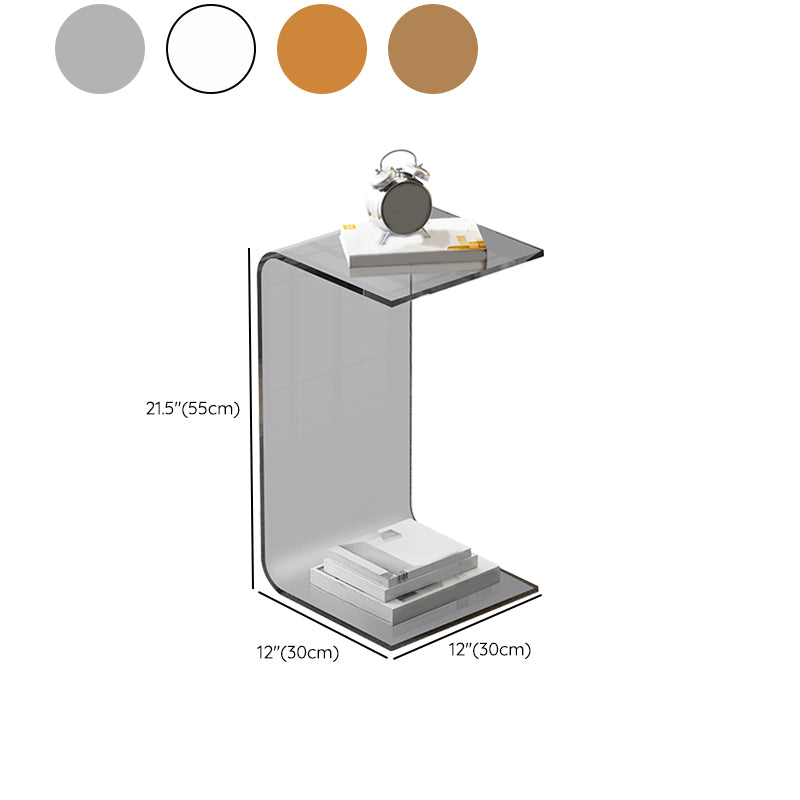 C-Shape Sofa Side Accent Table Plastic Contemporary Side Table
