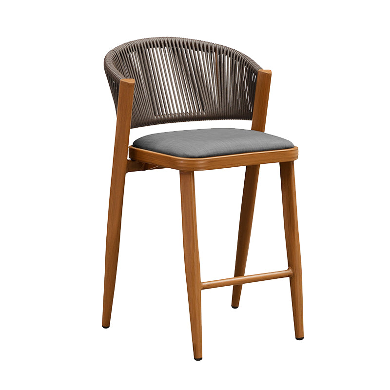 Tropical Patio Dining Side Chair Armless Rattan Outdoors Dining Chairs