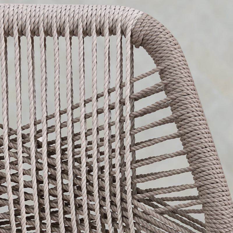 Tropical Patio Dining Side Chair Armless Rattan Outdoors Dining Chairs