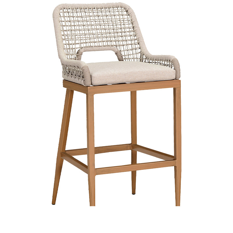 Tropical Patio Dining Side Chair Armless Rattan Outdoors Dining Chairs