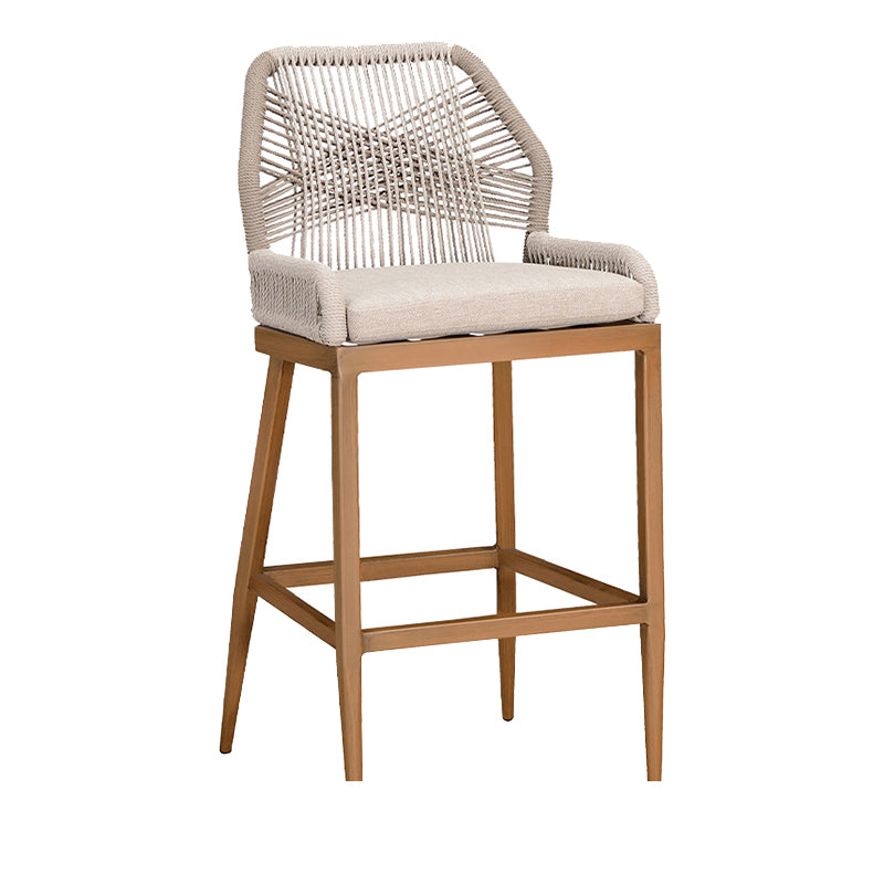 Tropical Patio Dining Side Chair Armless Rattan Outdoors Dining Chairs