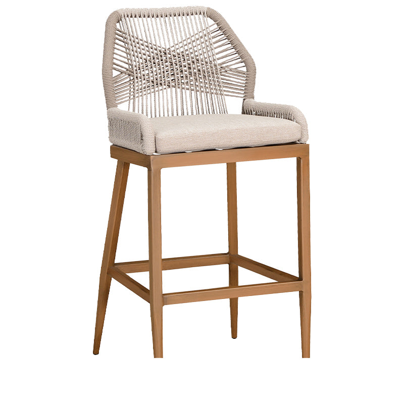Tropical Patio Dining Side Chair Armless Rattan Outdoors Dining Chairs