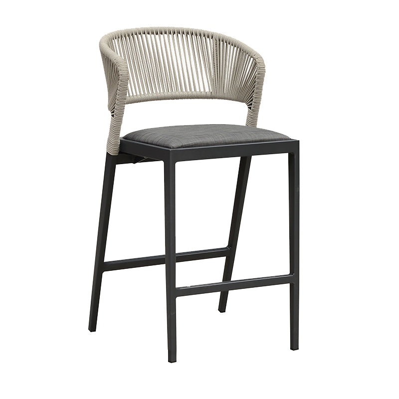 Tropical Patio Dining Side Chair Armless Rattan Outdoors Dining Chairs