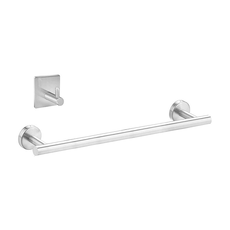 7-Piece Bath Hardware Set in Stainless Steel with Paper Holder/Robe Hooks/Towel Ring Bar