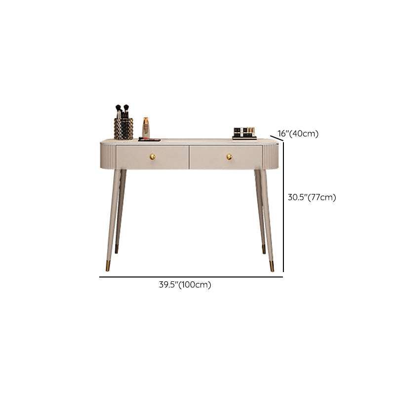 Bright White Makeup Vanity Desk 15.74" Wide Vanity Tables with Storage Drawer
