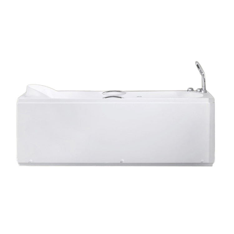 Rectangular Bath Soaking Back to Wall Bathtub in White (Board not Included)