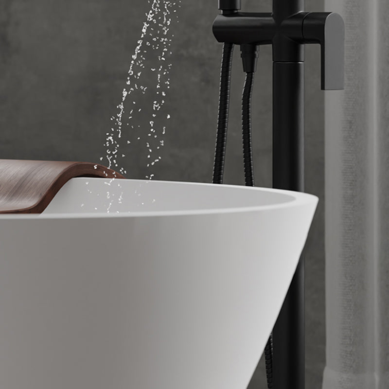 Freestanding Soaking Bathtub Antique Finish Back to Wall Bath Tub