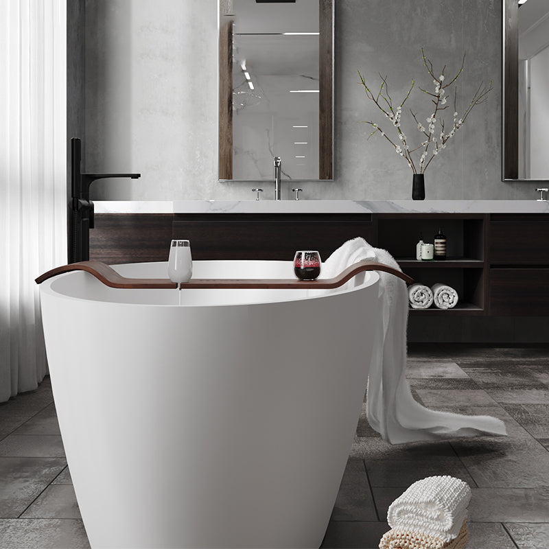 Freestanding Soaking Bathtub Antique Finish Back to Wall Bath Tub