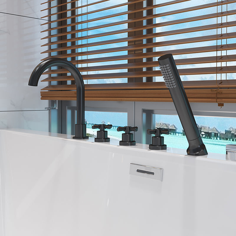 Acrylic Rectangular Bathtub Soaking White Bathtub , 22.83-inch Tall