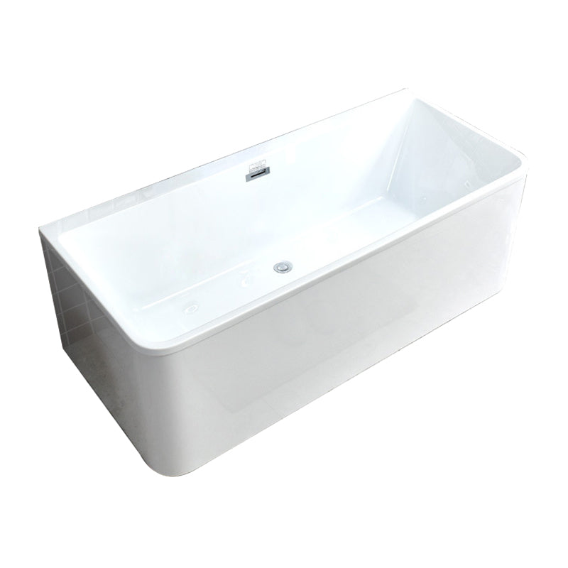 Acrylic Rectangular Bathtub Soaking White Bathtub , 22.83-inch Tall