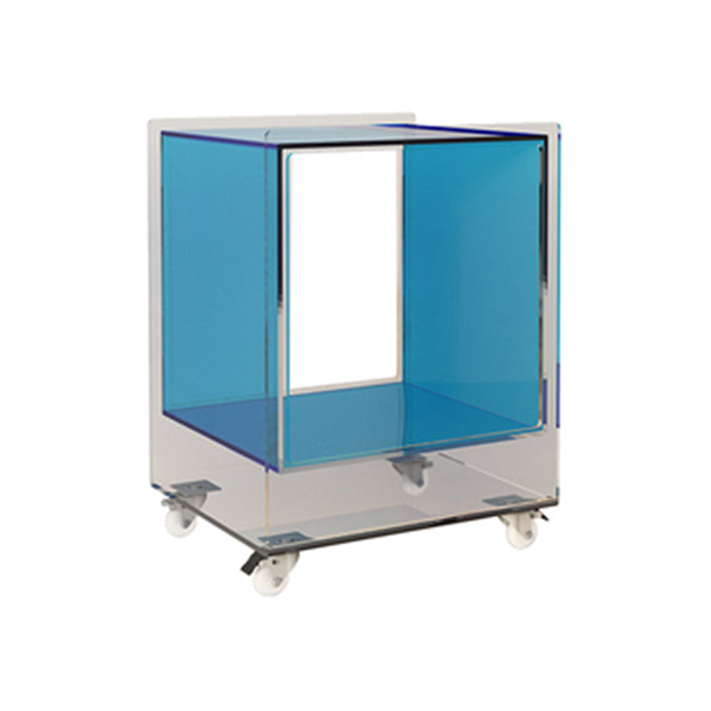 Square Shape Corner Table Acrylic Contemporary Bedroom Side Table