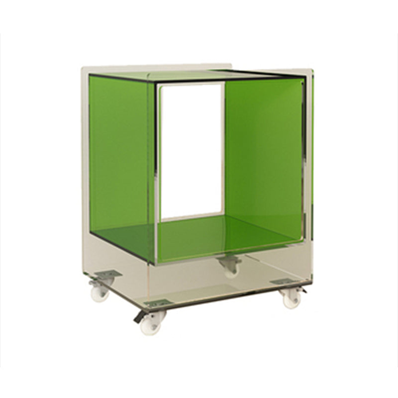 Square Shape Corner Table Acrylic Contemporary Bedroom Side Table