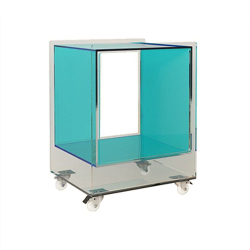 Square Shape Corner Table Acrylic Contemporary Bedroom Side Table