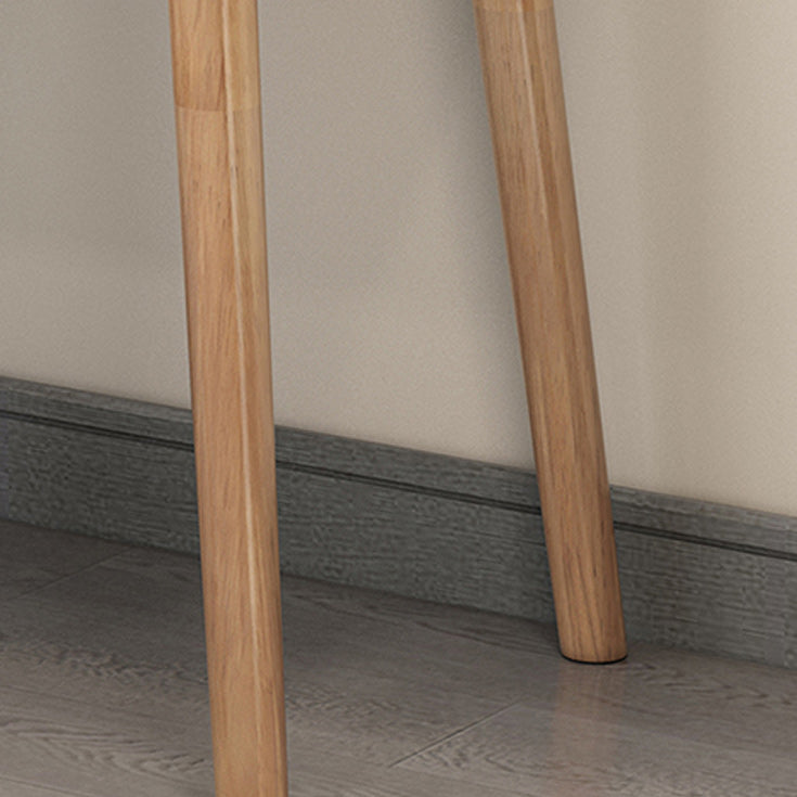 Solid Wood Vanity Makeup Table with Drawer Standing Mirror Dressing Table