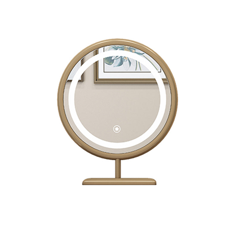 Solid Wood Vanity Makeup Table with Drawer Standing Mirror Dressing Table