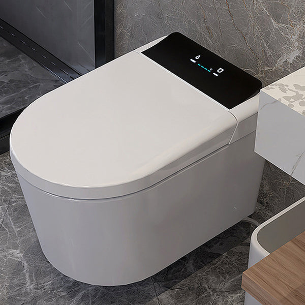 Contemporary Siphon Jet Toilet Bowl One-Piece Toilet Wall Mount ABS Flush Toilet