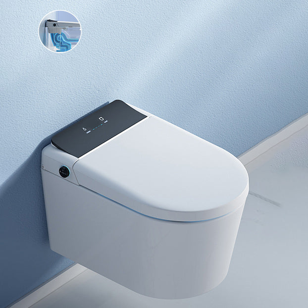 Contemporary Siphon Jet Toilet Bowl One-Piece Toilet Wall Mount ABS Flush Toilet