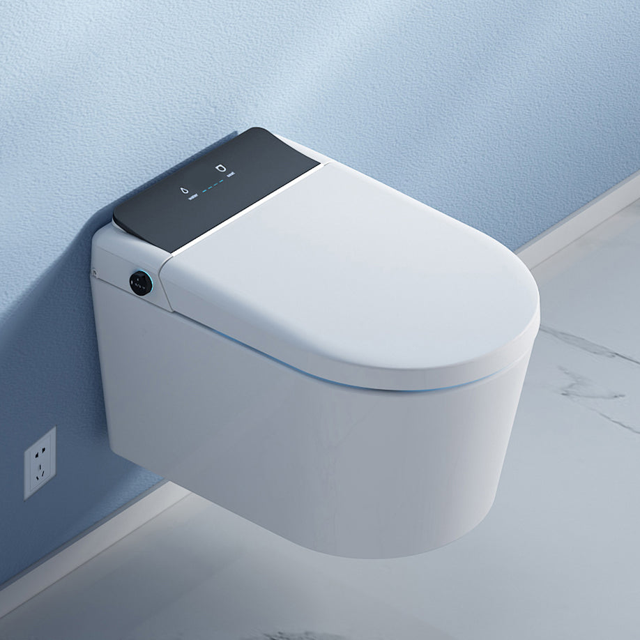 Contemporary Siphon Jet Toilet Bowl One-Piece Toilet Wall Mount ABS Flush Toilet