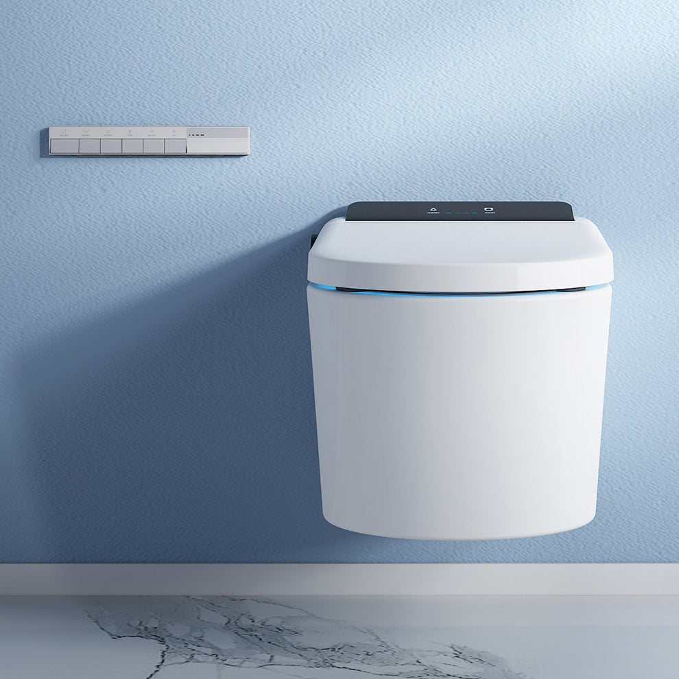 Contemporary Siphon Jet Toilet Bowl One-Piece Toilet Wall Mount ABS Flush Toilet