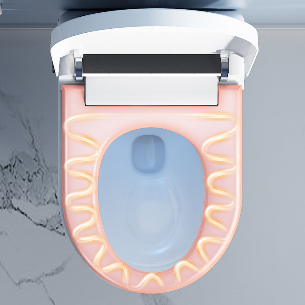 Contemporary Siphon Jet Toilet Bowl One-Piece Toilet Wall Mount ABS Flush Toilet