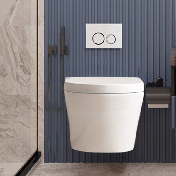 Contemporary Toilet Bowl One Piece Toilet Wall Mount Porcelain Flush Toilet