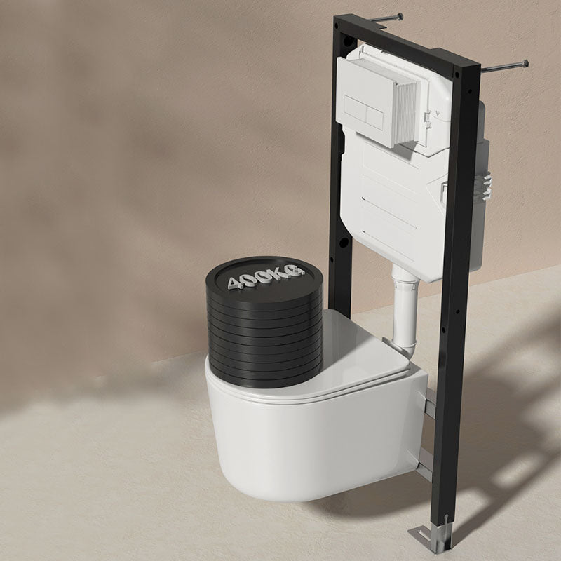 Modern Toilet Bowl Wall Mount Porcelain All-In-One Flush Toilet
