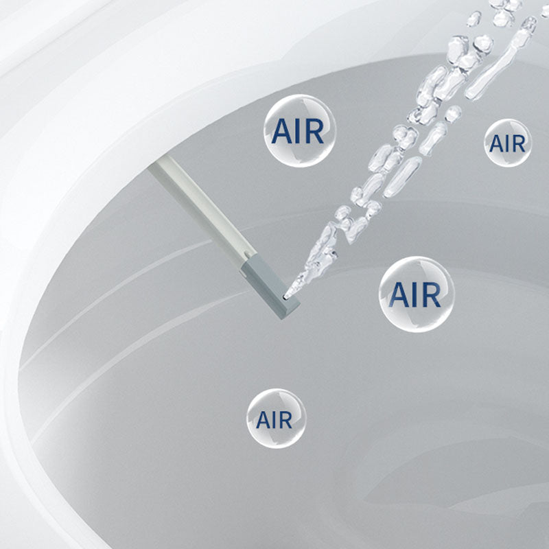 Contemporary Flush Toilet Floor Mounted One-Piece Toilet Porcelain Toilet Bowl