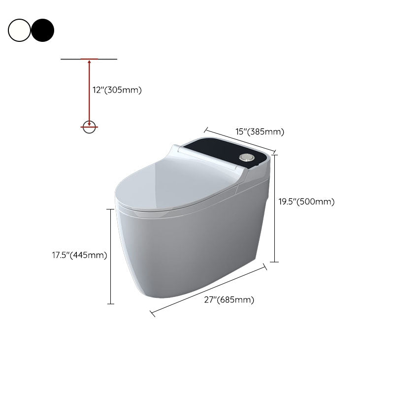 Contemporary Flush Toilet Floor Mounted One-Piece Toilet Porcelain Toilet Bowl