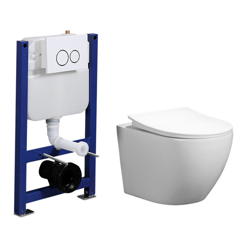 Contemporary Flush Toilet One Piece Wall Mount Porcelain Urine Toilet