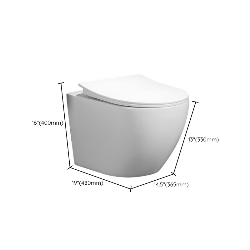 Contemporary Flush Toilet One Piece Wall Mount Porcelain Urine Toilet