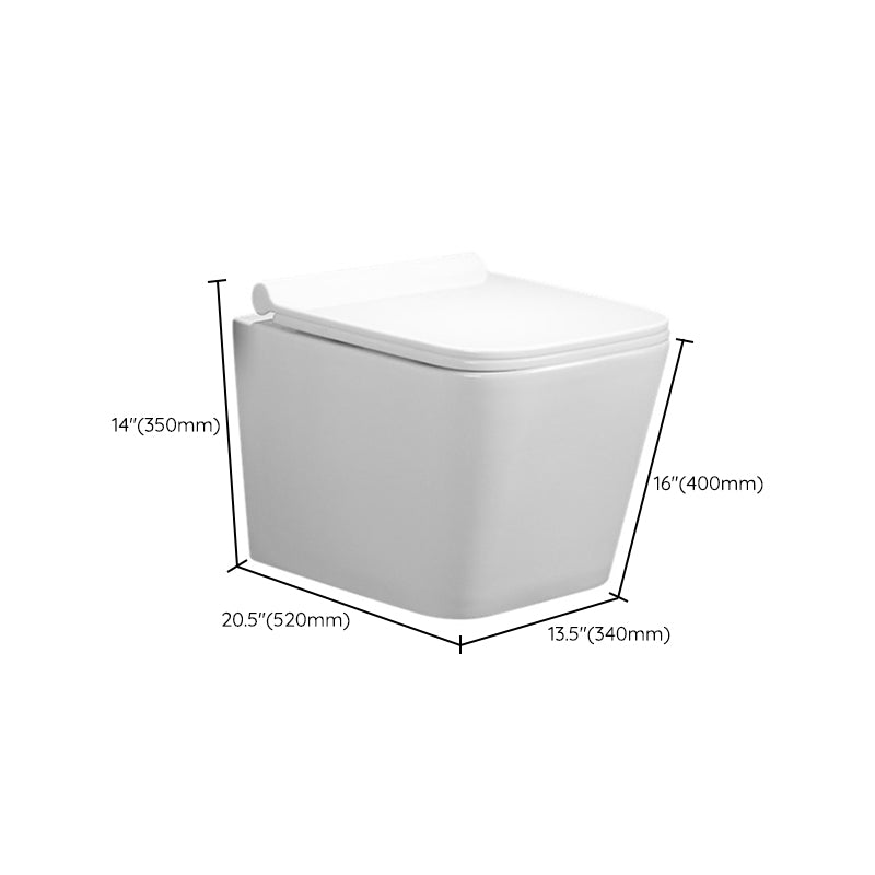 Contemporary Flush Toilet One Piece Wall Mount Porcelain Urine Toilet