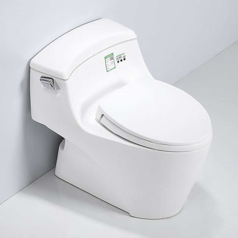 Traditional Ceramic Toilet Bowl One Piece Flush Toilet with Toilet Seat