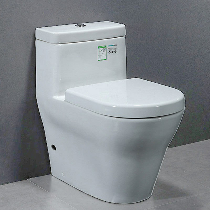 Traditional Ceramic Toilet Bowl One Piece Flush Toilet with Toilet Seat