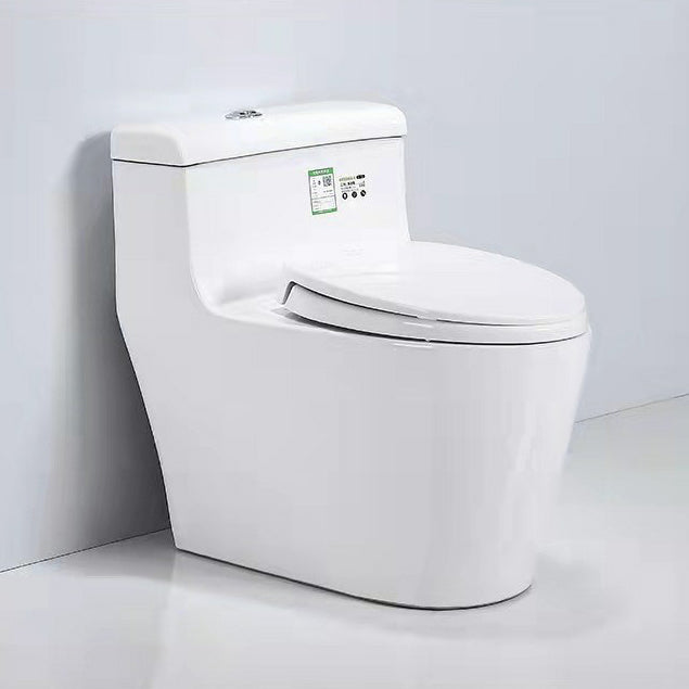 Traditional Ceramic Toilet Bowl One Piece Flush Toilet with Toilet Seat