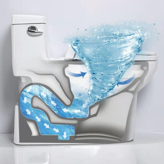Traditional Ceramic Toilet Bowl One Piece Flush Toilet with Toilet Seat