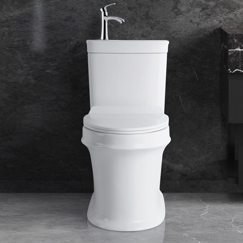 Modern Porcelain Toilet Floor Mount Siphon Jet One-Piece Toilet Flush Toilet