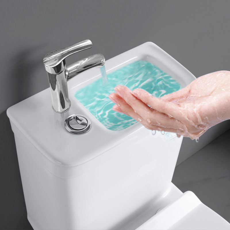 Modern Porcelain Toilet Floor Mount Siphon Jet One-Piece Toilet Flush Toilet