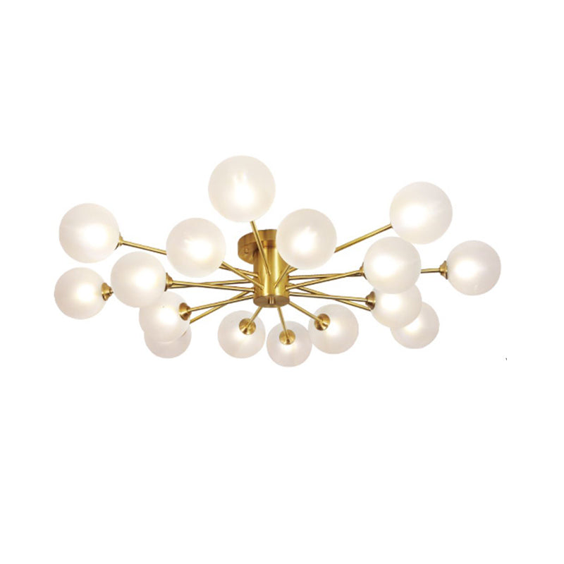Nordic Style Ceiling Light Glass Shade Ball Shape Ceiling Lamp for Living Room