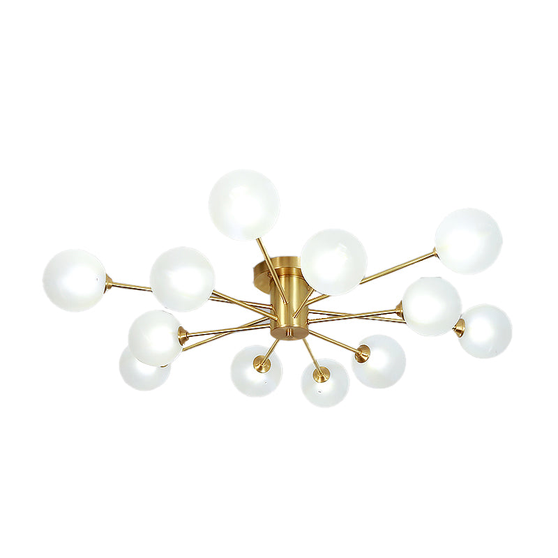 Nordic Style Ceiling Light Glass Shade Ball Shape Ceiling Lamp for Living Room
