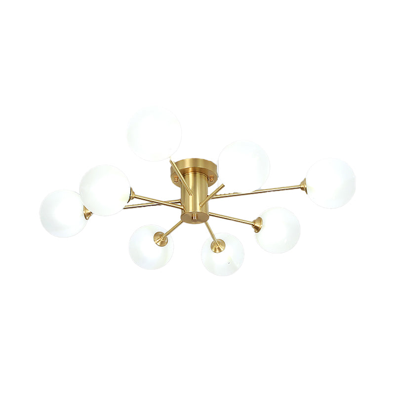 Nordic Style Ceiling Light Glass Shade Ball Shape Ceiling Lamp for Living Room