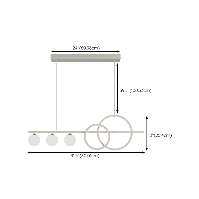 Modernism White Kitchen Island Lighting Acrylic Ceiling Light