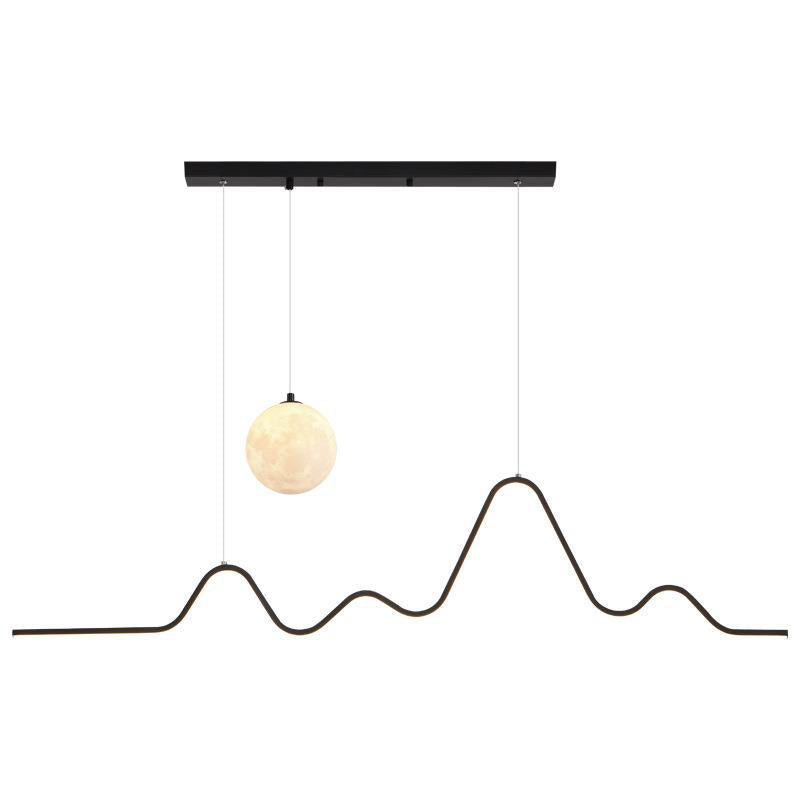 2-Light Modern Island Lighting Golden/Black/White LED Ceiling Light for Bedroom