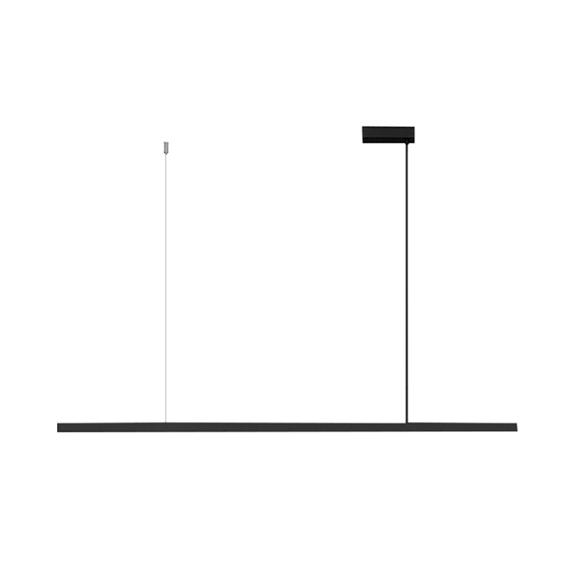 Minimalism Hanging Light Black Linear Island Light Fixture for Dining Room