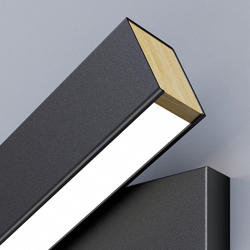 Modern Wood Wall Sconce Linear Shape Wall Light with Acrylic Shade for Bedroom