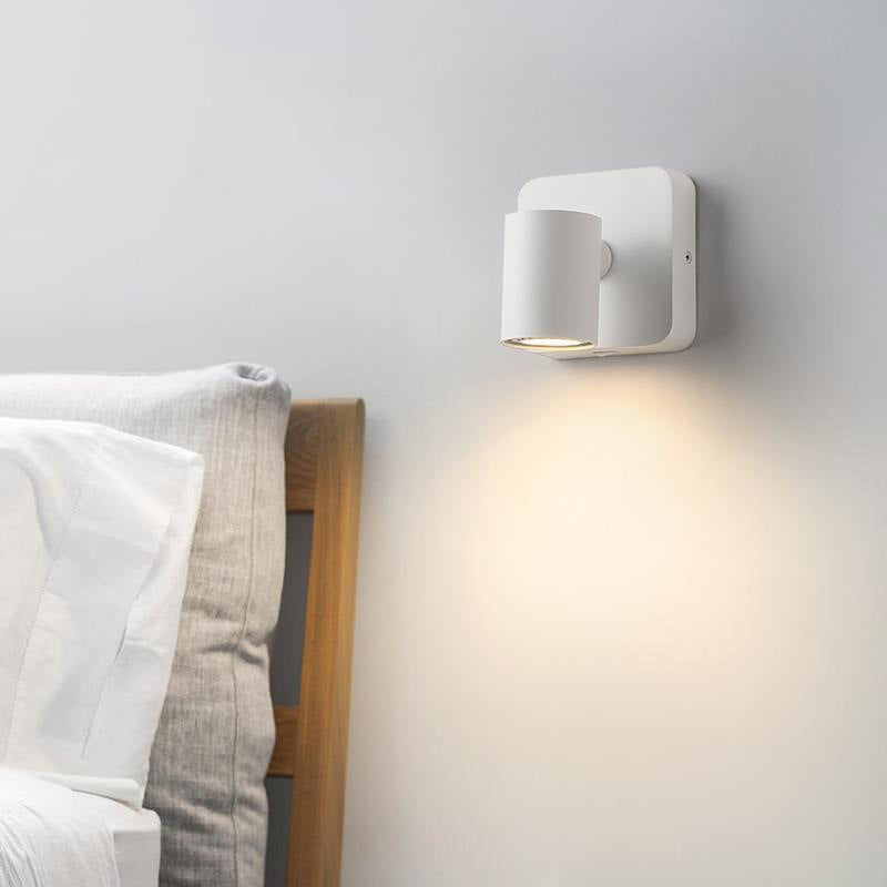 Metal Cylinder Wall Mount Lamp Simple 1 Light Wall Mounted Light Fixture for Bedroom